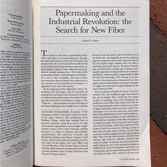 1980 American Book Collector Rare Book Seller Papermaking Journal Literary - Picture 8 of 12